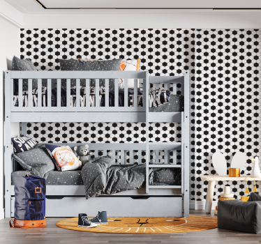 Schlafzimmer Tapete Jugendzimmer Fußball Muster - TenStickers