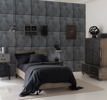 Stahlplatten Tapete Jugendzimmer - TenStickers