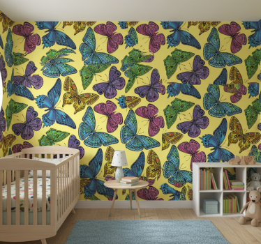 Tapete kinderzimmer große bunte farben - TenStickers