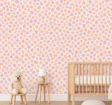 Tapete Kinderzimmer kleine pastellfarbene blumen - TenStickers