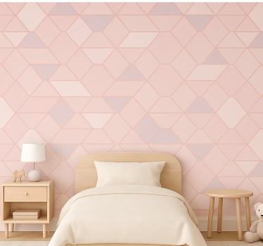 Tapete kinderzimmer moderne abstrakte pinke figuren - TenStickers