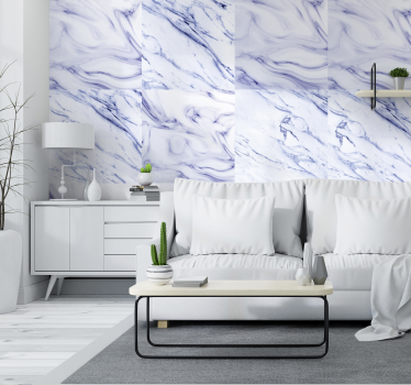 Blaue Eleganz Tapete Marmor - TenStickers