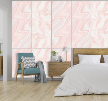 Marmor Rosa Eleganz Tapete - TenStickers