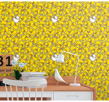 Schlafzimmer Tapete Verschiedene süße weiße ente - TenStickers