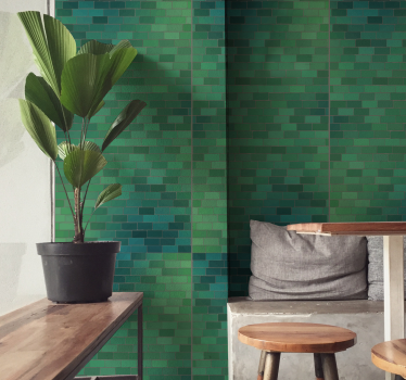 Muster Tapete Wohnzimmer grün geflieste textur - TenStickers