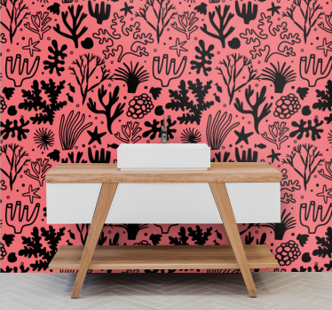Tapete Badezimmer korallenriffelemente - TenStickers