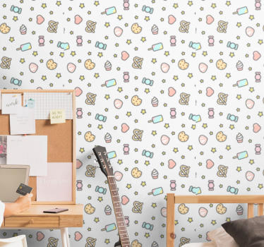 Tapete Baby süßigkeiten-inspiriertes muster - TenStickers