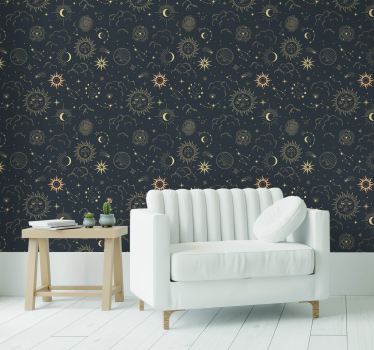 Tapete Sternenhimmel design der himmlischen elemente - TenStickers