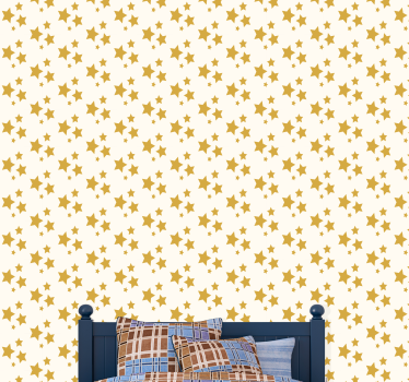 Tapete Sternenhimmel goldenes sternenmuster - TenStickers