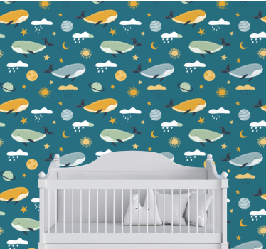 Tapete Sternenhimmel himmlische zeppeline - TenStickers