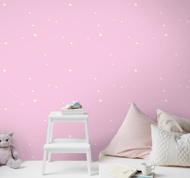 Tapete Sternenhimmel nacht rosa himmel - TenStickers