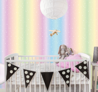 Tapete Sternenhimmel pastellfarbener sternenfarbverlauf - TenStickers