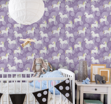 Tapete Baby einhorn muster freude - TenStickers