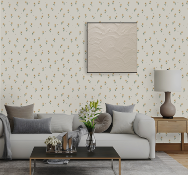Tapete Natur gelbe Gänseblümchen für Wohnzimmer - TenStickers