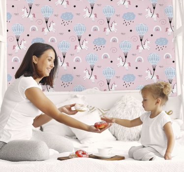 Tapete Baby einhörner und luftballons - TenStickers