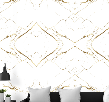 Vliestapete Marmor Goldener und weißer marmor - TenStickers