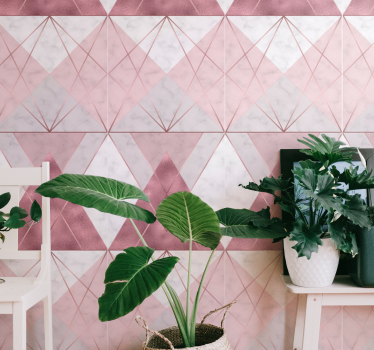 Tapete Jugendzimmer rosa und grauer Marmor - TenStickers