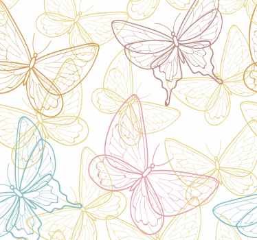 Vliestapete Schmetterling Bad Tapete mehrfarbigen schmetterling - TenStickers