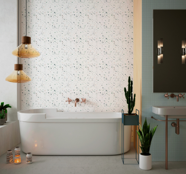 Vliestapete Steinoptik Weißer terrazo - TenStickers
