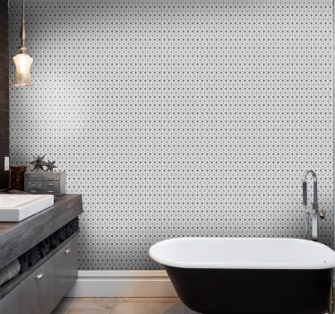 Vliestapeten Badezimmer Graues mosaik - TenStickers