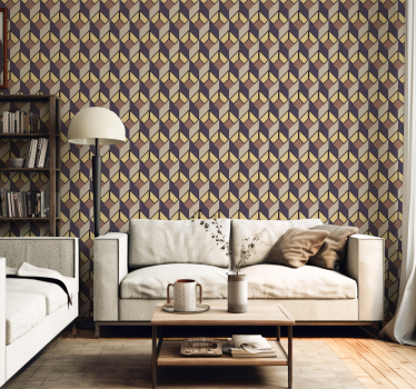 Tapete Wohnzimmer retro-grau - TenStickers