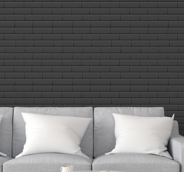 Ziegel Tapete schwarze elegante textur - TenStickers